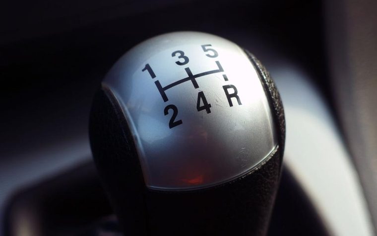 Close-up of a car gear shifter